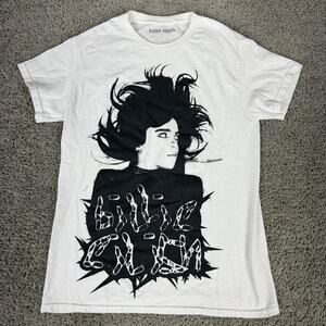 Billie Eilish Shirt Mens Womens White Black Portrait Graphic Band Tee Music